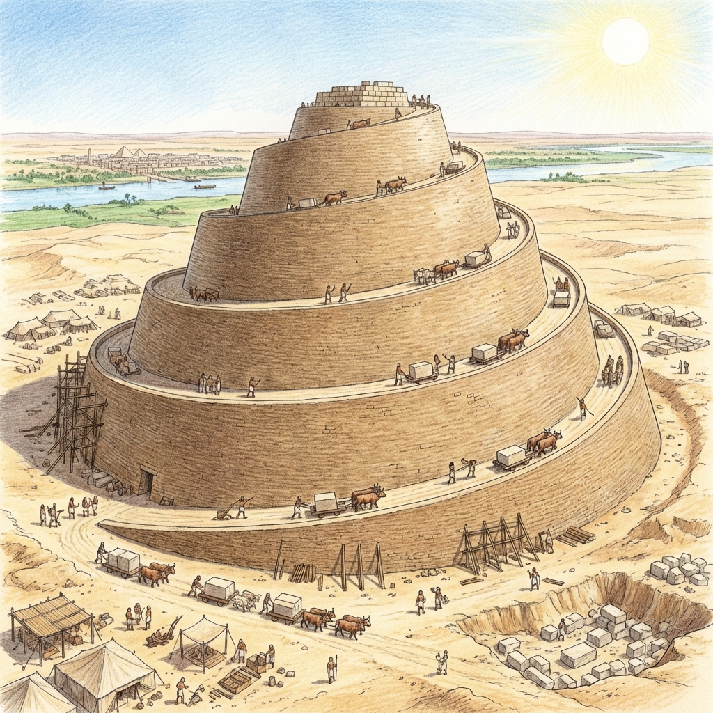 Illustration d'une rampe en spirale